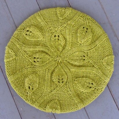 Tuscan Leaves Hat - knitting pattern