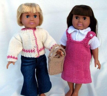 Back to School, Knitting Patterns fit American Girl and other 18-Inch Dolls
