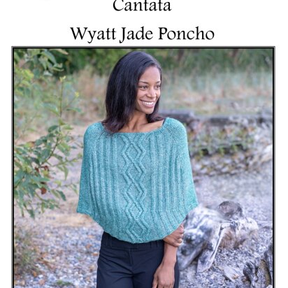 Wyatt Jade Poncho in Cascade Yarns Cantata - A321 - Downloadable PDF - knitting pattern