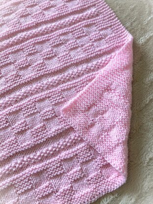 Jesse Baby Blanket in Aran or Chunky