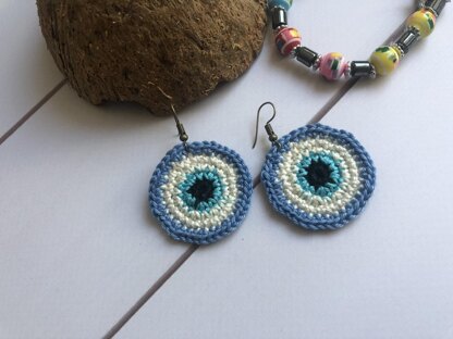 132. Evil eye earring protection earrings