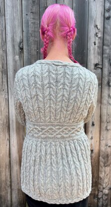 Tie Front Cabled Cardigan