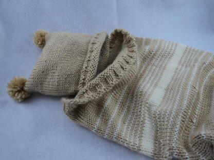 Newborn Hat & Cocoon Colorwork Knit Gift Set