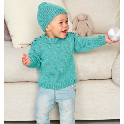 Sweater and Hat in Rico Baby So Soft DK - 843 - Downloadable PDF