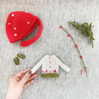 Fly agaric Mushroom hat for Blythe doll