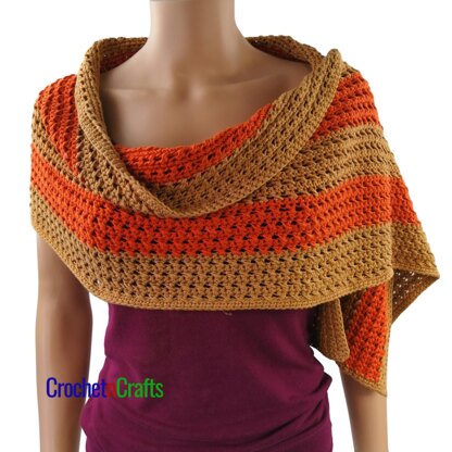 HDC Criss-Cross Crochet Fall Wrap