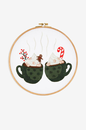 DMC Hot Chocolate Embroidery Pattern - PAT1639 - Downloadable PDF