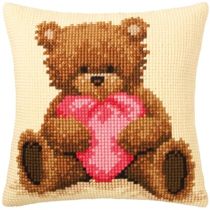 Vervaco Popcorn I Love You Cross Stitch Cushion Kit - 40 x 40 cm