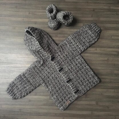 Mason Baby Hoodie and Booties Set