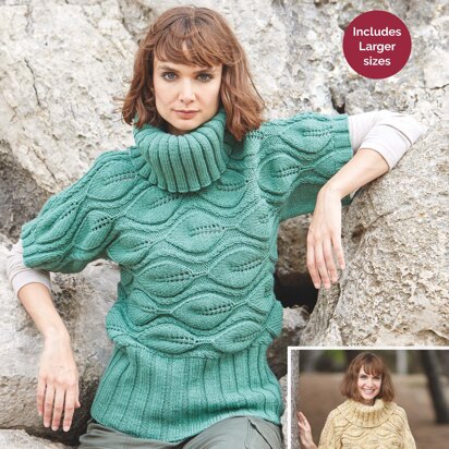 Sweater in Hayfield Bonus Aran Tweed with Wool - 8228 - Downloadable PDF