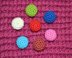 Crochet covered buttons. Round craft buttons. Decorative buttons