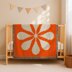Abstract Flower Orange Blanket Botanical Home Decor C2C Crochet PATTERN