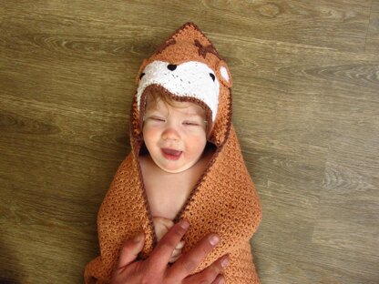 Deer Hooded Towel with Matching Washcloth