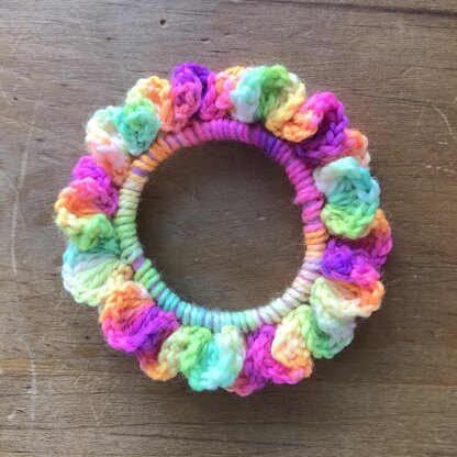 Scrap Sock Yarn Hair Scrunchie (US Terminology)