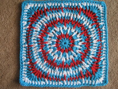 Spiky Circle Afghan Square