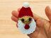 A Crochet Santa clause hair clip