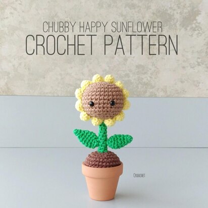 Chubby Happy Sunflower Crochet Pattern