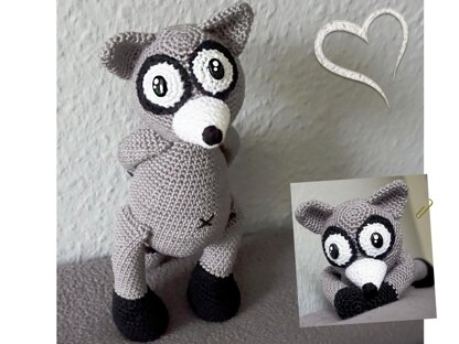 Häkelanleitung Amigurumi Waschbär Patrick