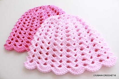 Crochet Baby Hat Rose Flower