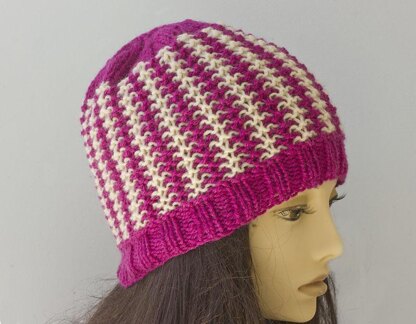 Easy Mosaic Knit Hat Pattern