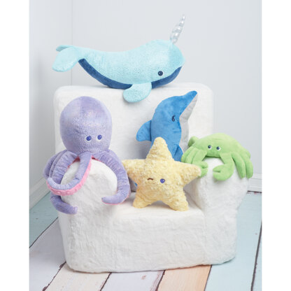 Simplicity Plush Sea Creatures S9570 - Paper Pattern, Size OS (One Size Only)