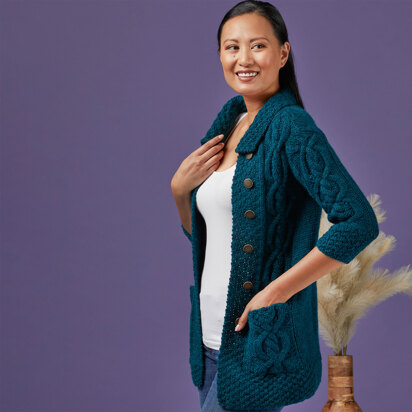 1246  Sonora -  Sweater Knitting Pattern for Women in Valley Yarns Becket by Valley Yarns