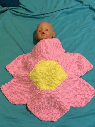 Beautiful Patchwork Flower Lovey Baby Blanket Pattern