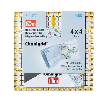 Prym Universal Ruler inch Scale 4 X 4 Omnigrid