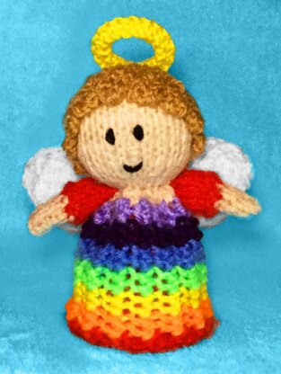 Christmas Rainbow Angel Tea Light Decoration