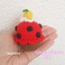 Bee and Ladybug cupcakes crochet pattern, Amigurumi cupcake with bee wings and fruit, Crochet food pattern,Baby shower Birthday decoration