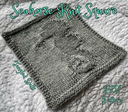 Seahorse Knit Square