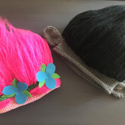 Princess Poppy and Branch inspired Troll Hats