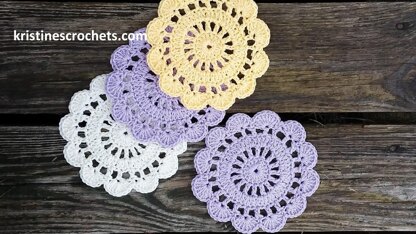 Sweet Orchid Coaster Written Pattern