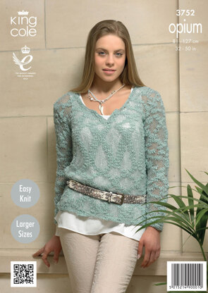Ladies' Sweater in King Cole Opium - 3752