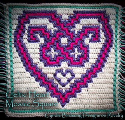 Valentine's Day Mosaic Square - Celtic Heart