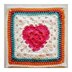 Crochet Square :: Granny Heart Square