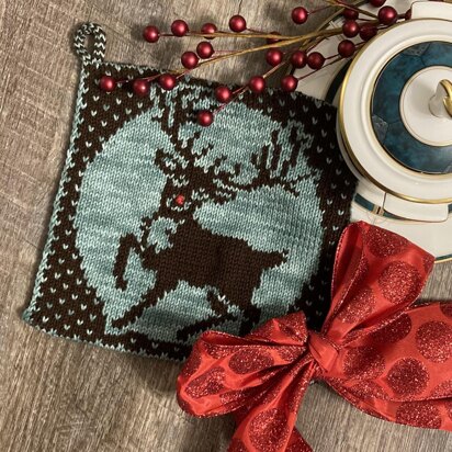 Winter Reindeer Potholder