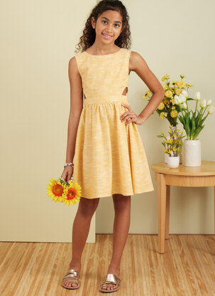 Butterick Girls' Dress, Jumpsuit and Romper B6908 - Paper Pattern, Size 7-8-10-12-14