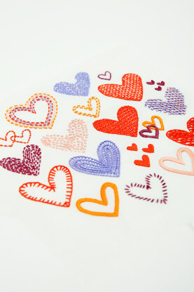 DMC Visible Mending Hearts Embroidery Pattern - PAT2000_2