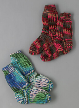 Chunky Cosy Socks - Free Knitting Pattern for Women in Paintbox Yarns Chunky Potts by Paintbox Yarns