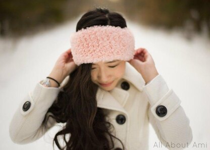 Crochet Faux Fur Mittens & Headband