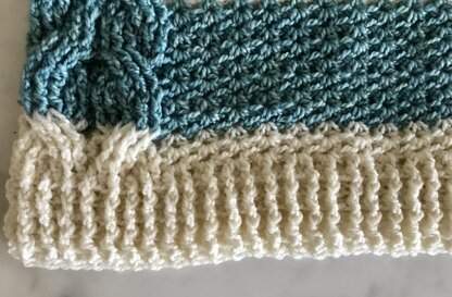 Striped and Cabled Scarf