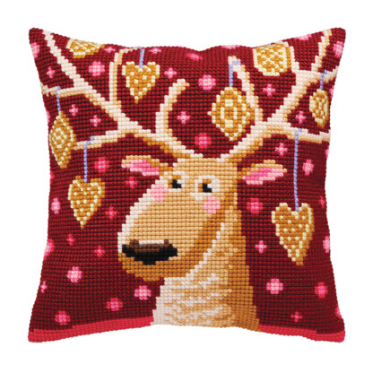 Collection D'Art Xmas Gingerbreads Cushion Cross Stitch Kit - 40cm x 40cm