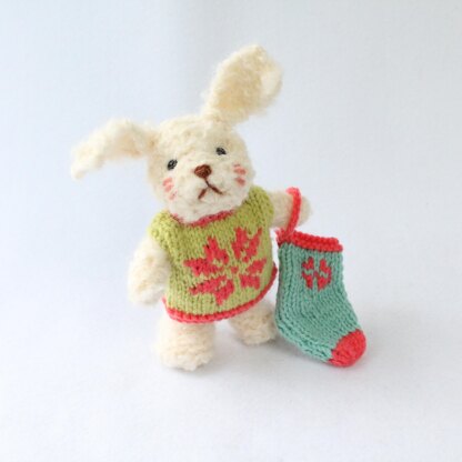 Fluffy Christmas Bunny