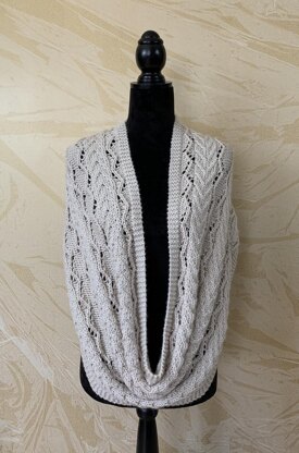 Infinity Scarf with Braids and Lace