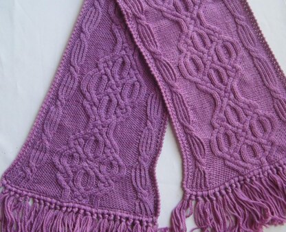 Warm Cozy Cabled Scarf