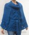 #145 Cowl Neck Belted Poncho