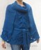 #145 Cowl Neck Belted Poncho.