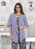 Crochet Ladies Cardigan and V-Necked Top in King Cole Cottonsoft DK - 3542