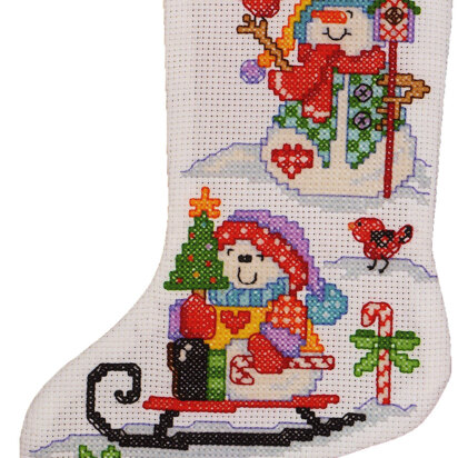 Snowmen Big Stitch Stocking - PDF